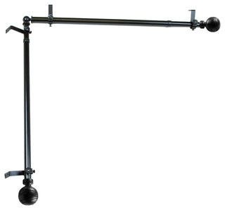 Andre Multi Angle Ceiling Rod 28-48 inch, Black, Two Sided