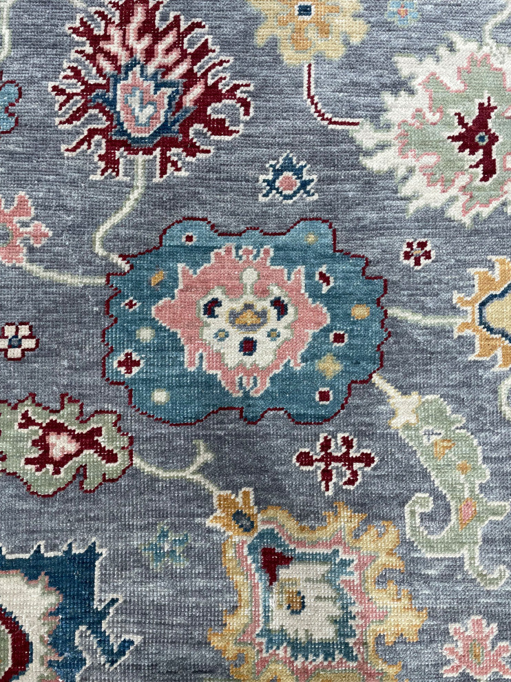Gray Traditional Classic Colorful Mahal Classic Area Rug