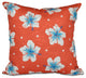 Hibiscus Blooms, Floral Print Outdoor Pillow, Orange, 20"x20"