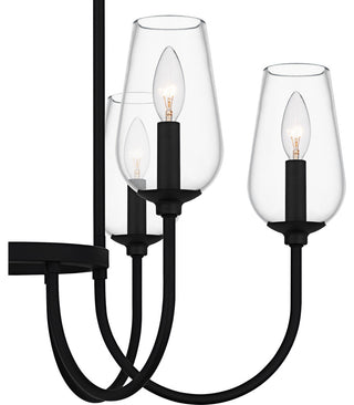 Quoizel VSC5028 Viscount 6 Light 28"W Taper Candle Style - Matte Black