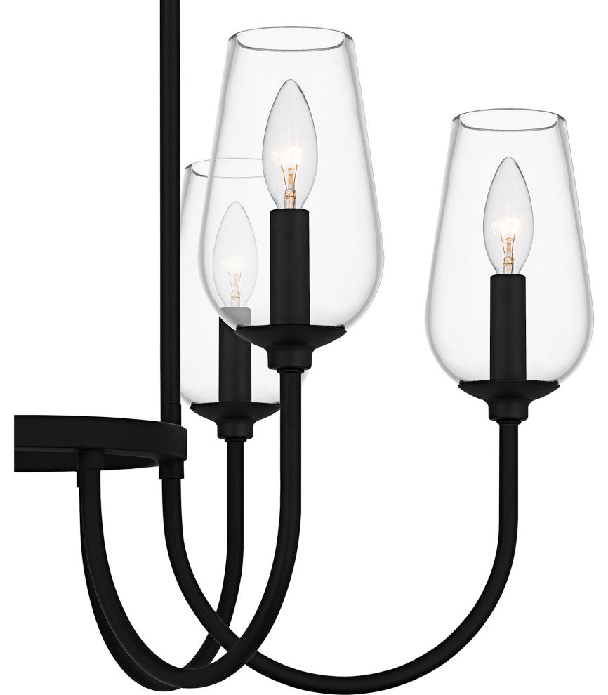 Quoizel VSC5028 Viscount 6 Light 28"W Taper Candle Style - Matte Black