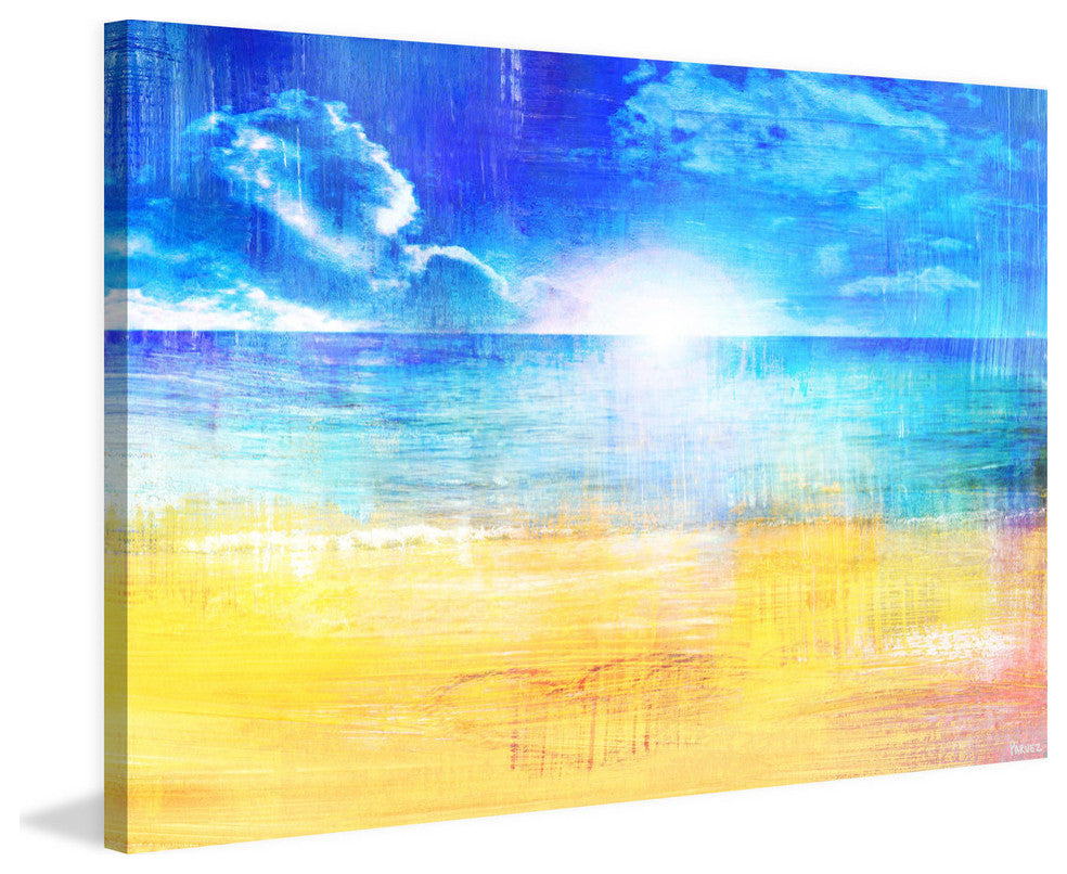 "Horizon Sun" Painting Print on Wrapped Canvas, 60"x40"