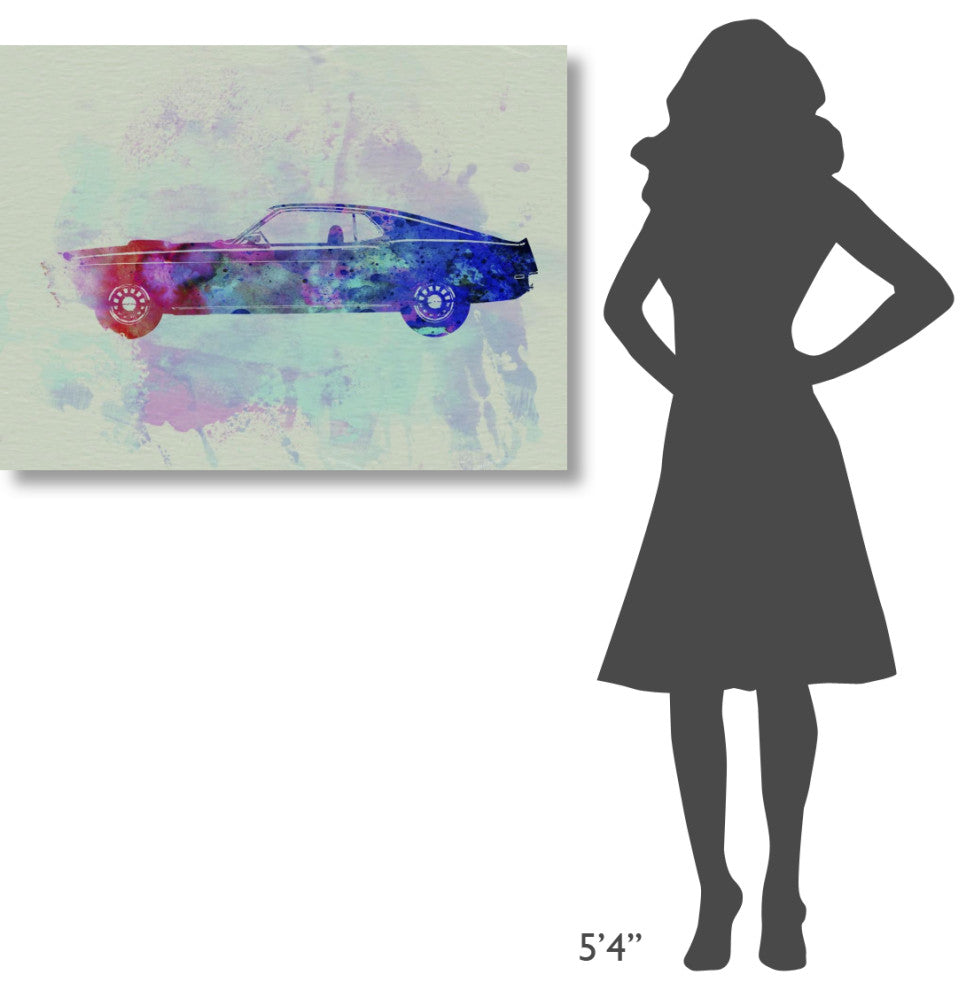 "Ford Mustang Watercolor 1" Fine Art Print