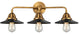 Innovations 288-3W-BB-M6-BK Railroad 3 Light Vanity Light, Brushed Brass