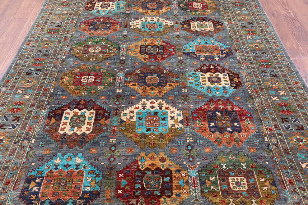 Fine Turkmen Handmade Rug 6' 6" X 9' 4" - Q12493