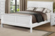 Modern Louis Philippe Queen Sleigh Bed, White