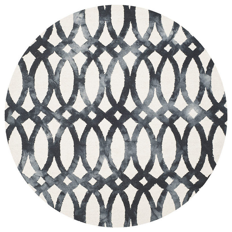 Safavieh Dip Dyed Ddy675D Ivory, Graphite Area Rug, 3'0" X 5'0"
