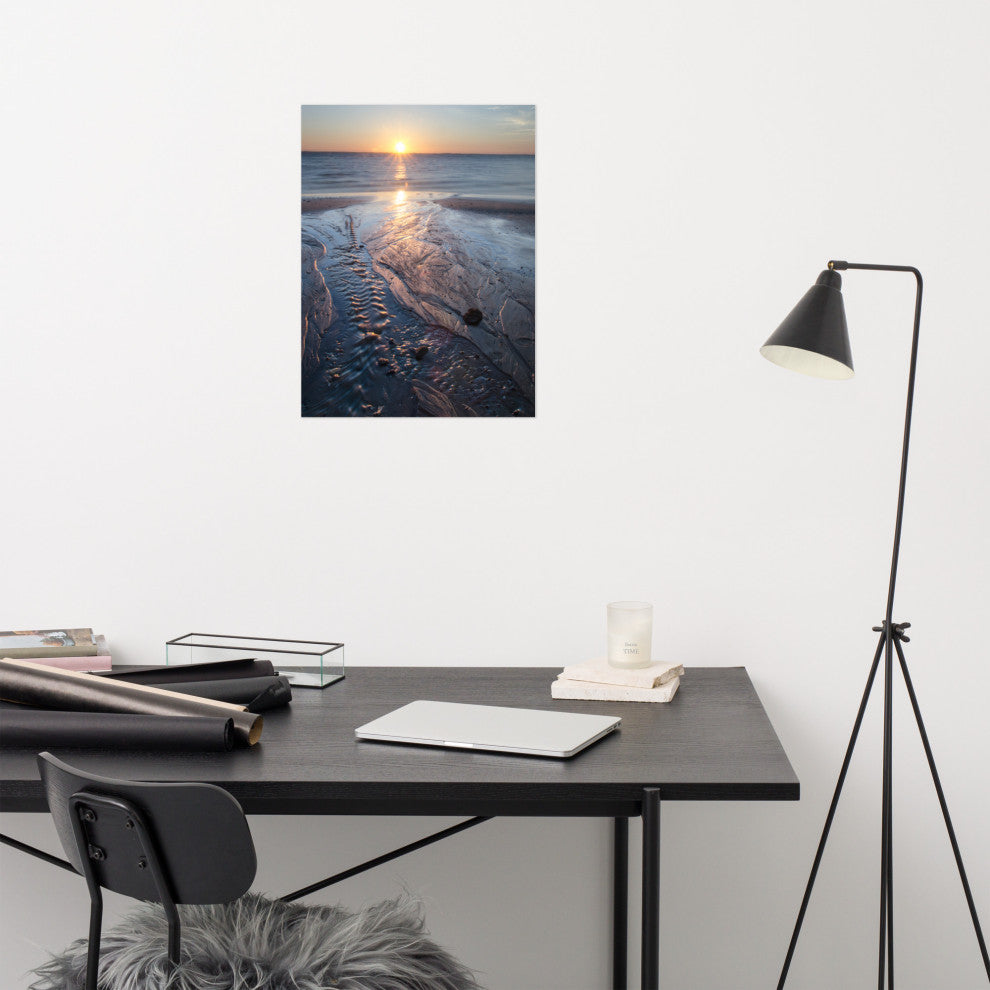 Low Tide Ravine Landscape Photo, Beach Unframed Wall Art Print, 18" X 24"