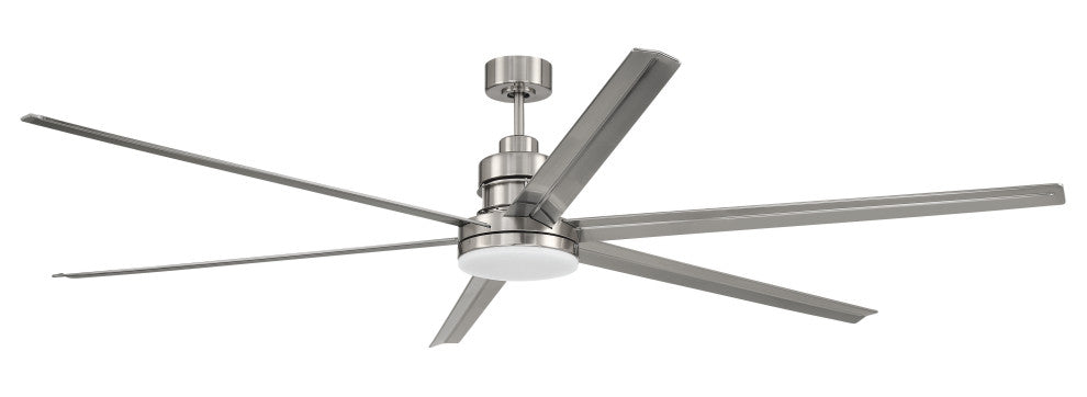 Mondo Ceiling Fan 80", Brushed Polished Nickel