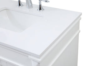 Home Living 21" Transitional White-Light Bathroom Vanity