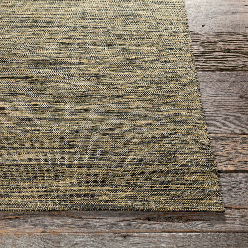 India Contemporary Area Rug, Green, 7''9"x10''6" Rectangle