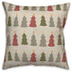Cream Tree Pattern 18x18 Spun Poly Pillow