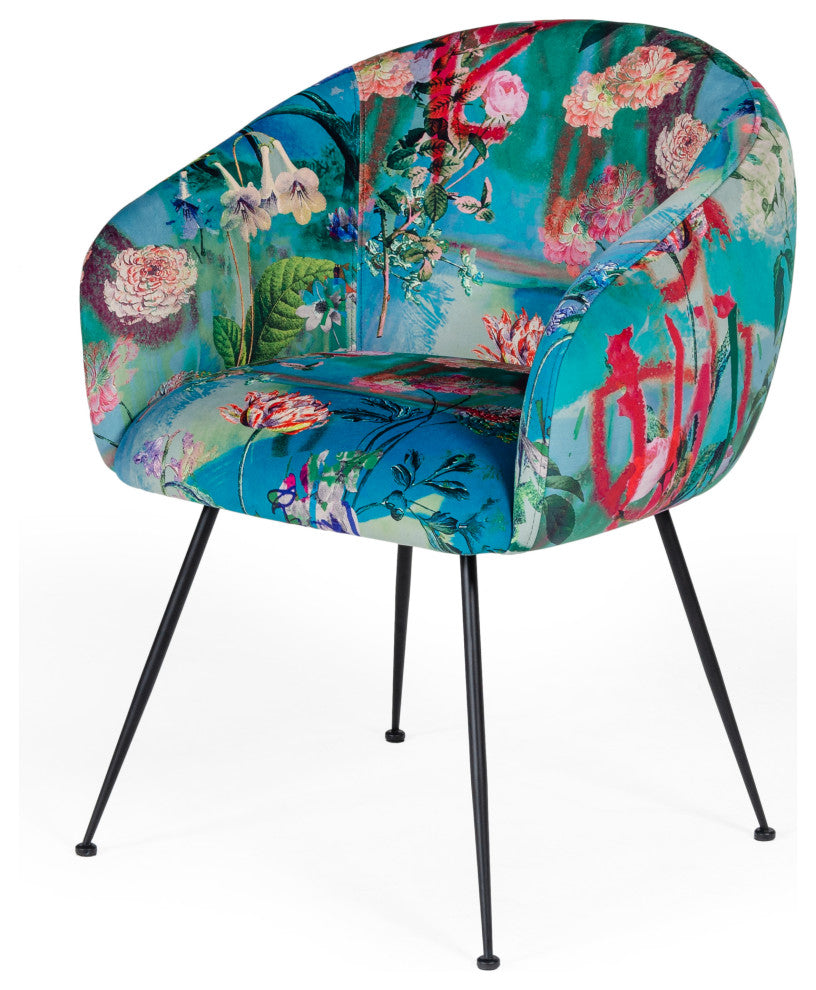 Roxann Dining Chair, Multi-colored, Velvet