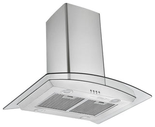30" Island Glass Range Hood, Stainless Steel