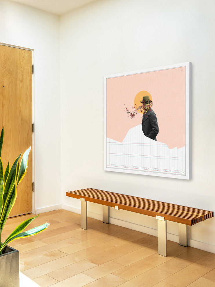 Marmont Hill, "Hombre Sol Rosa" by Bengoa Vazquez Framed Painting Print, 18x18