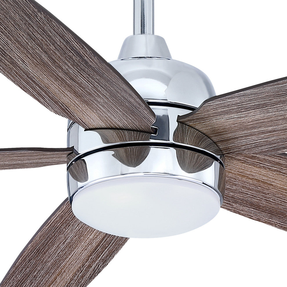 52 in. Indoor LED Ceiling Fan with Remote Control, Reversible Motor