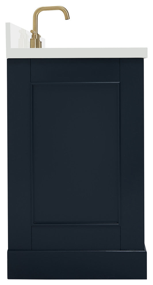 Ariel Stafford 43" Single Right Offset Rectangle Sink Bathroom Vanity