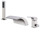 CASAINC Roman Tub Luxury Waterfall Faucet Set Spout w Hand Shower, Brushed Nickel