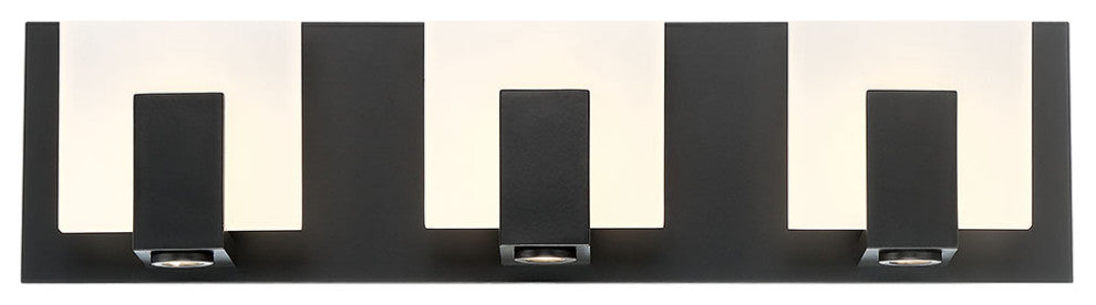 Canmore 3 Light LED Bath Bar Black