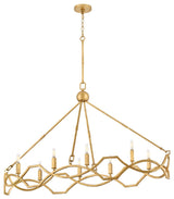 Leona LED Linear Pendant in Distressed Brass