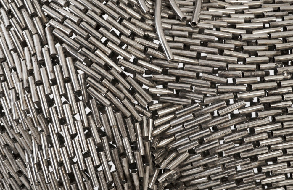 Horse Pipe Sculpture, Stainless Steel, Walking