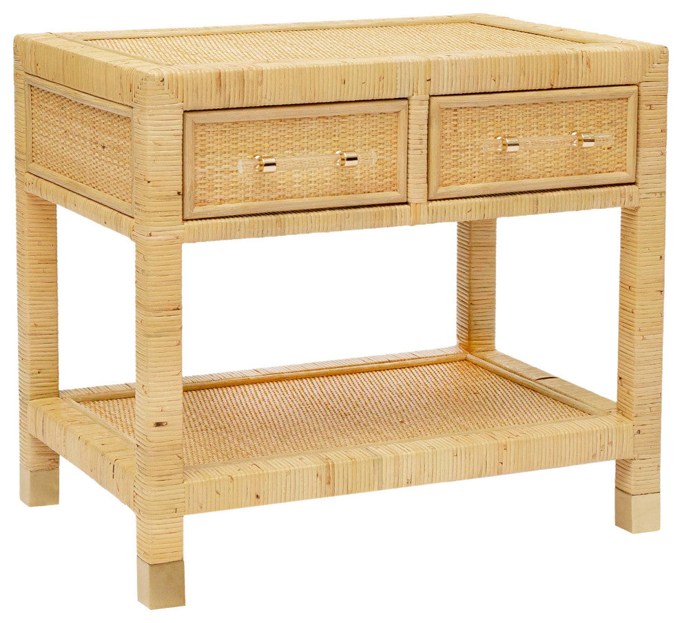 Amara Natural Rattan Nightstand
