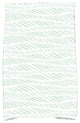 Rolling Waves, Geometric Print Hand Towel, Green