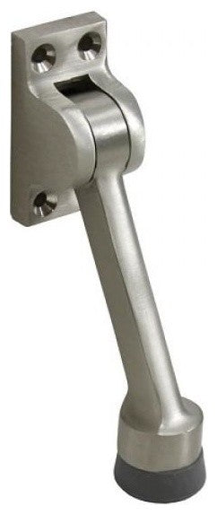 Nuk3y 5" Kick Down Door Holder, Satin Nickel