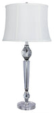 Fangio Lighting 29" Crystal Lamp With Chrome Metal Accent
