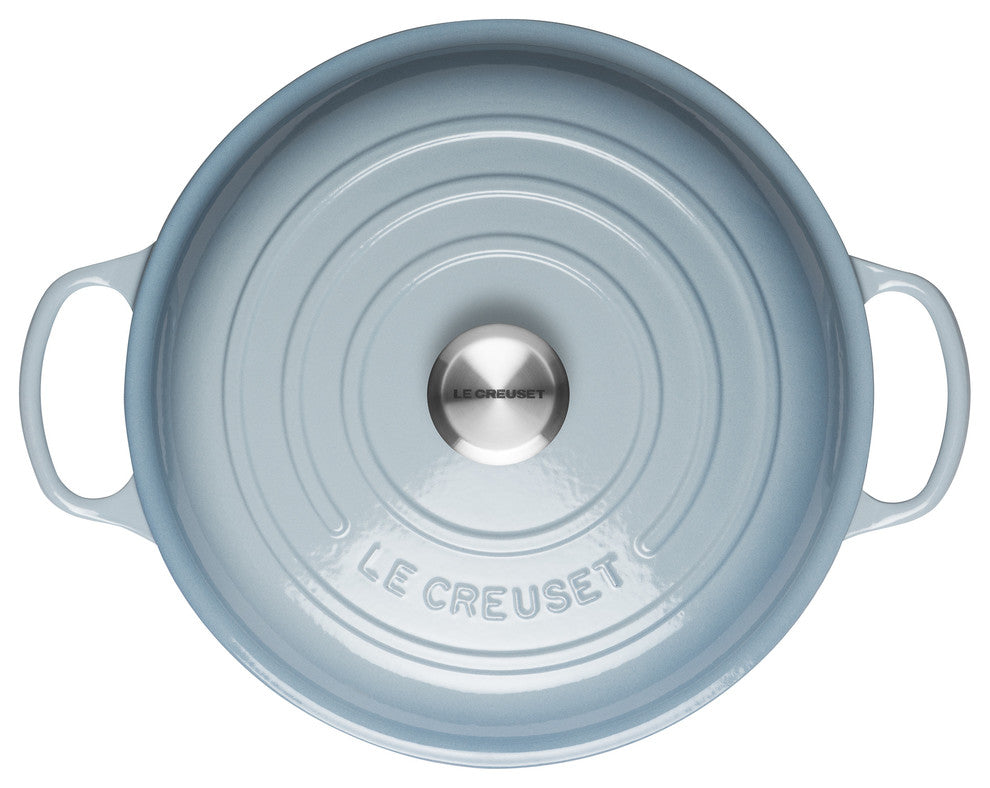 Le Creuset Signature Shallow Casserole, 30 cm, Coastal Blue