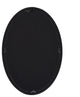 Oval Wood Frame Mirror With Beaded Trim, Black