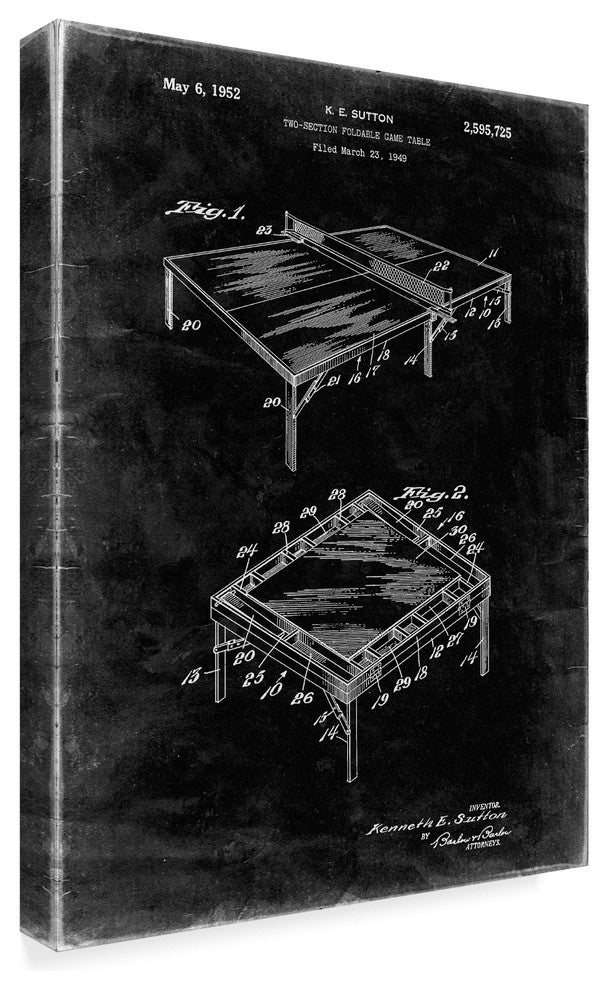 "Ping Pong Table" by Cole Borders, Canvas Art, 47"x35"