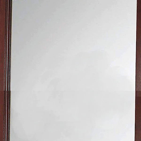 Benzara BM205580 Transitional Style Mirror with Wooden Frame, Brown and Silver