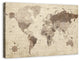Distressed World Map Canvas Wall Art, 20"x30"