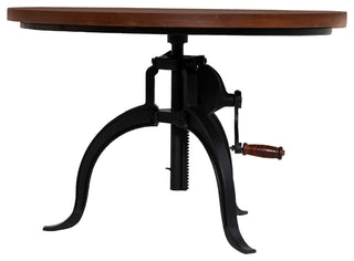 Riley Adjustable Height Rustic Hi-Lo Coffee Table, Chestnut/Black