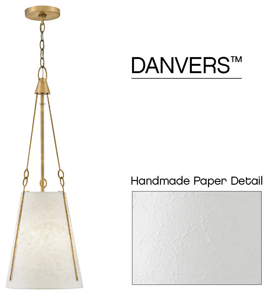 Hinkley Danvers Small Pendant, Lacquered Dark Brass