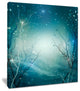 "Blue Winter Fantasy Forest" Landscape Canvas Photo Print, 30"x40"
