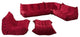 Modway Waverunner Sectional Sofa, Red