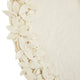 Handmade Felt Mini Christmas Tree Skirt, Cream Overlapping Flowers, 26"