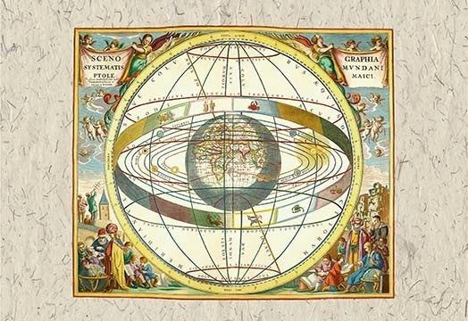 The Ptolemaic View of the Universe- Canvas Poster 20" x 30"