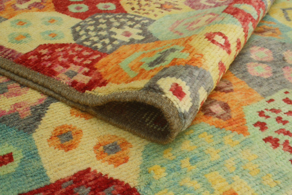 Balochi Yeran Gold/Rust Rug, 9'8x13'7