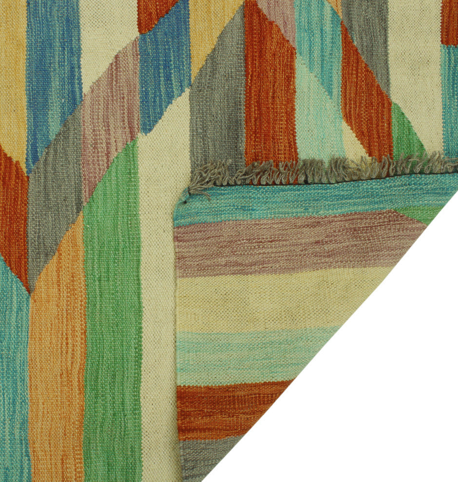 Winchester Kilim Burhan Blue/Ivory Rug, 5'6x7'9