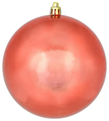 Vickerman 4" Coral Shiny Ball Ornament, 6 per Bag