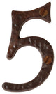 Iron Vintage House Number NO-IR830-50 2" by RCH Hardware, Rust, 5