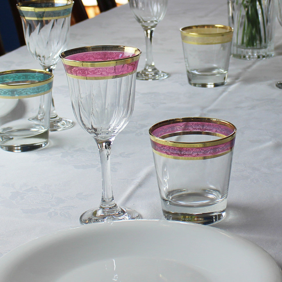 Red Wine Set of 6 Melania Collection Multicolor