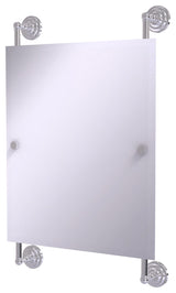 Que New Rectangular Frameless Rail Mounted Mirror, Polished Chrome