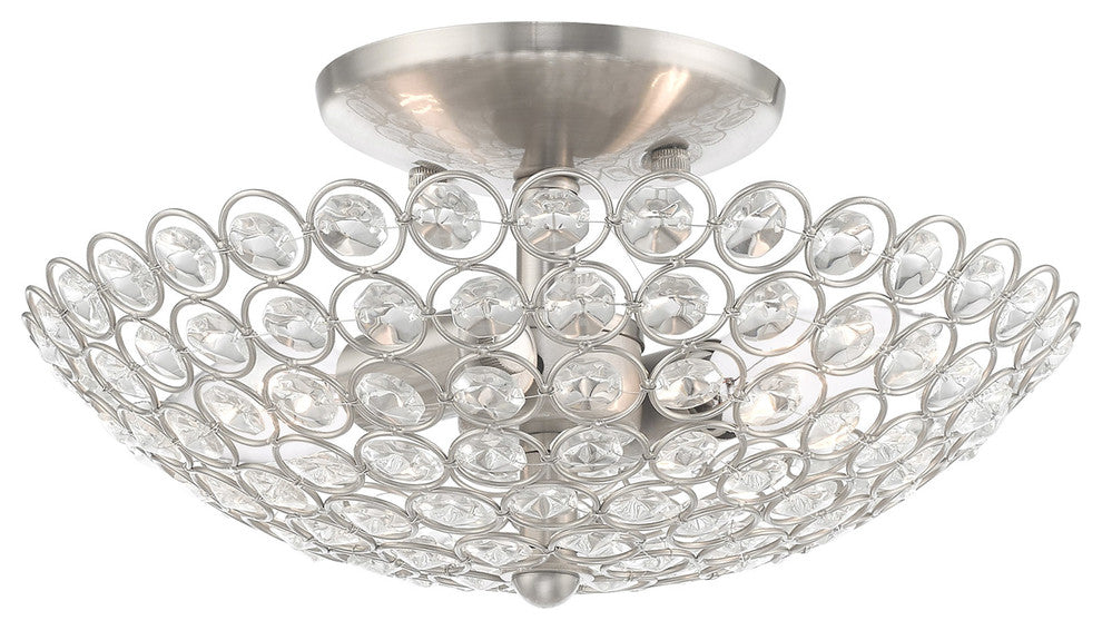 Livex Lighting Brushed Nickel 2-Light Ceiling Mount