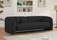 Emory Boucle Fabric Upholstered Upholstered Sofa, Black