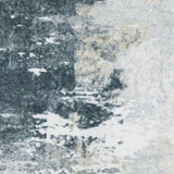 Sasha Abstract Shadows Machine Washable Grey/Ivory Area Rug Mat 2' x 3'