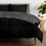 Bare Home Reversible Bed-in-a-Bag, Black/Gray, Black, King